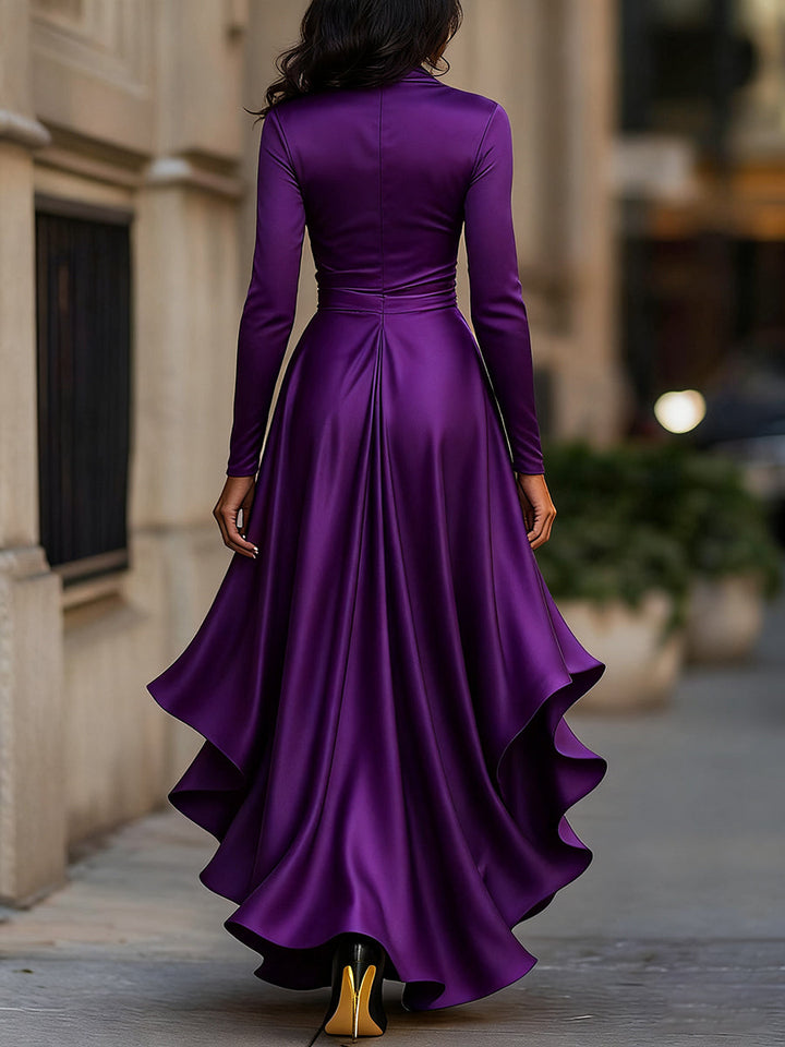 Bina™ | Abito Lungo Elegante in Raso