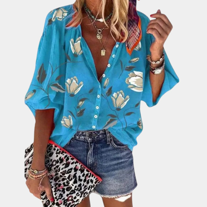 Mila | Blusa estiva con stampa floreale per donna