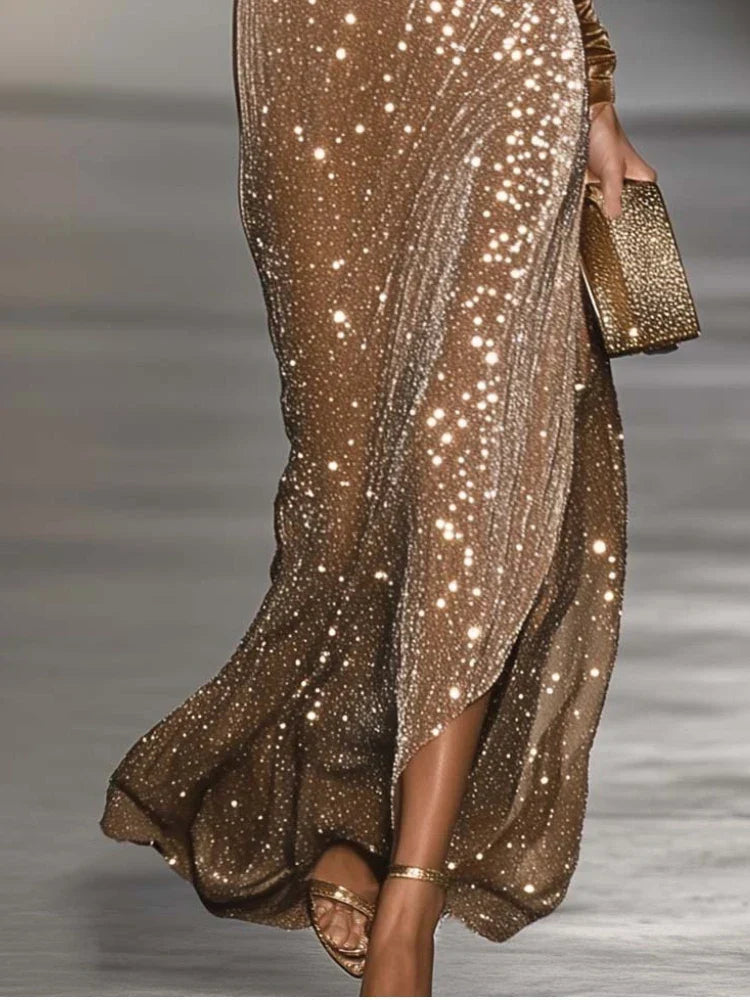 Lisa™ | Abito da Cocktail Elegante Oro